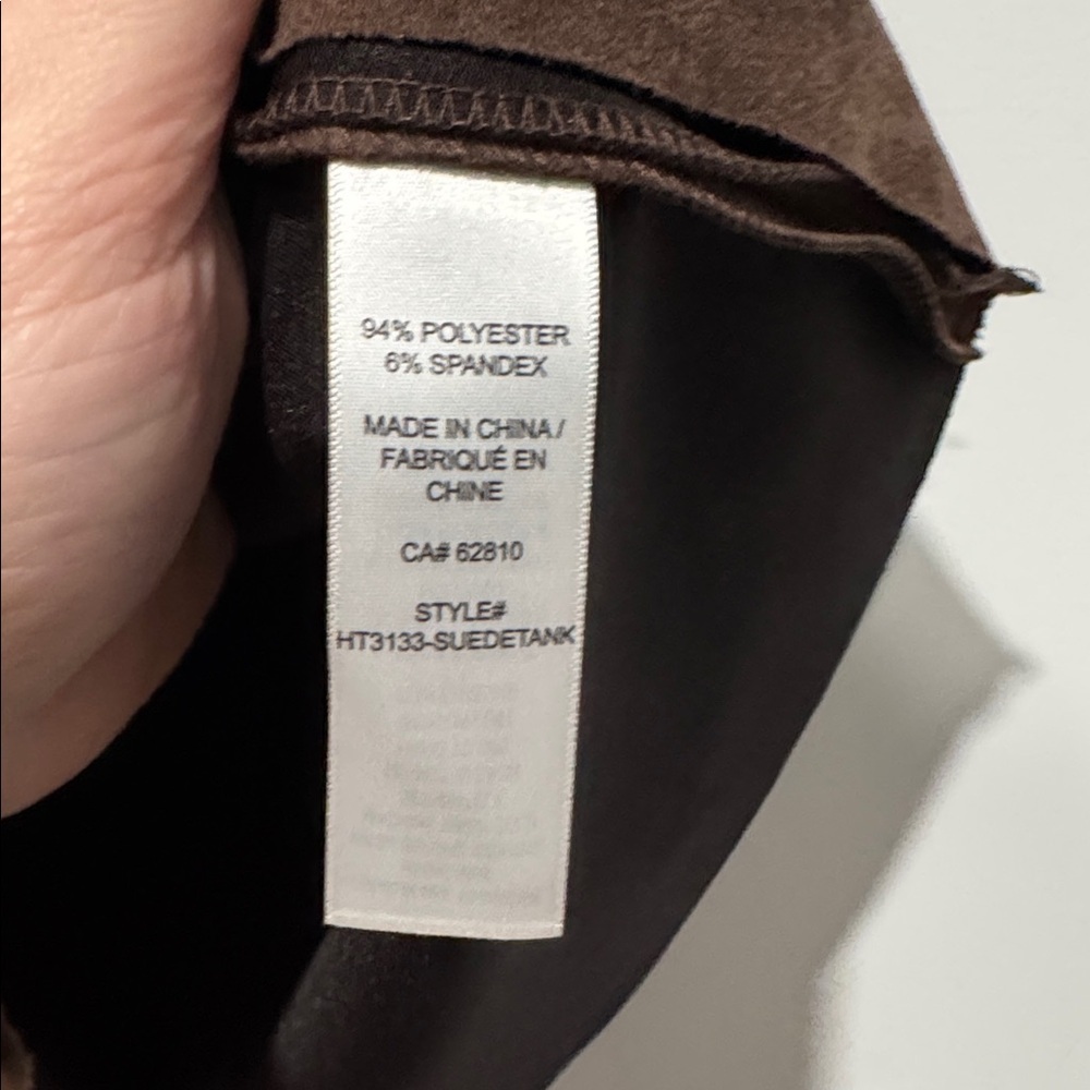 Ricki's Dark Brown Faux Suede Tank Top - Picture 4 of 6